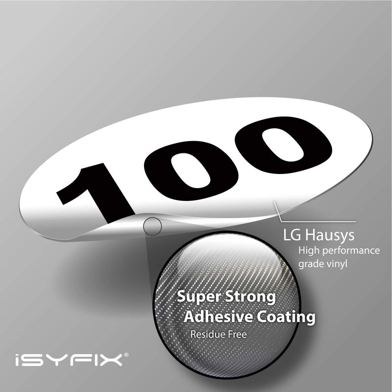 iSYFIX White Consecutive Number Stickers â€“ 1 to 100, 4-inch, 1 Set â€“ Vinyl Self Adhesive Premium Decal, Ideal for Inventory, Storage, Organizing, Boxes, Bins, Toolbox, Lockers & More, Indoor/Outdoor - Image 3